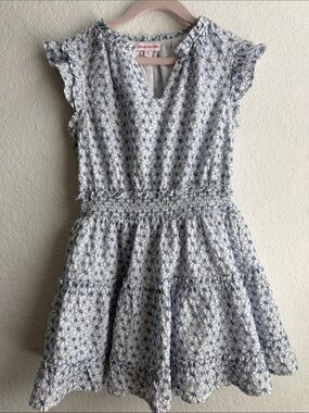 Design History Girls Floral Smocked Waist Cotton Dress